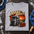 Camberline Road Boss grey lorry T-shirt folded front hero