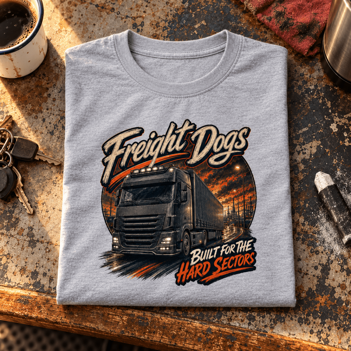 Freight Dogs folded-front truck stop product hero