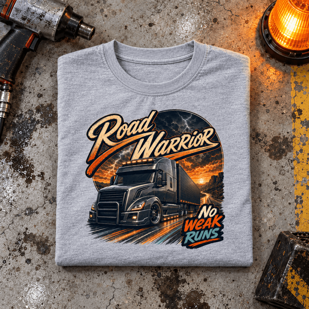 Road Warrior folded-front motorway workshop product hero