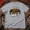 Miss Me? check engine mechanic t-shirt in sport grey (heather grey), front workshop garment view – car-ts-0806