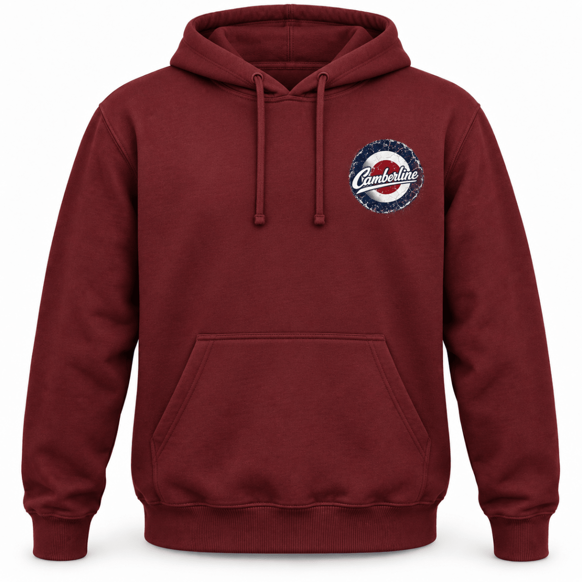 P-51 Mustang Fighter hoodie in Burgundy, basic front product view