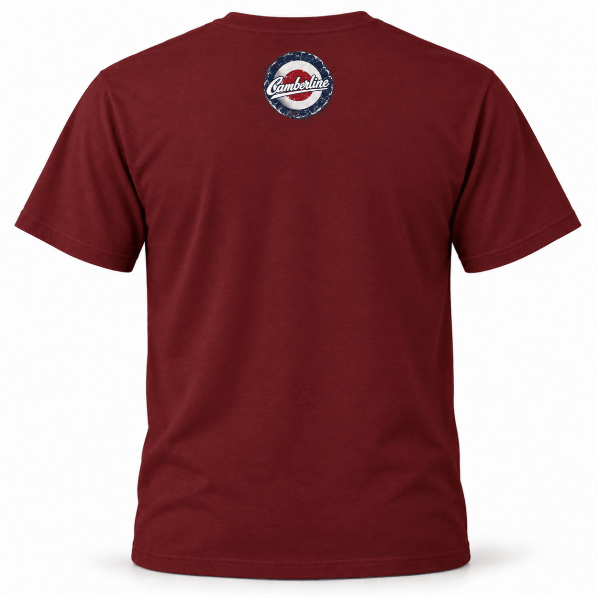 P-51 Mustang Fighter t-shirt in Burgundy, basic back product view