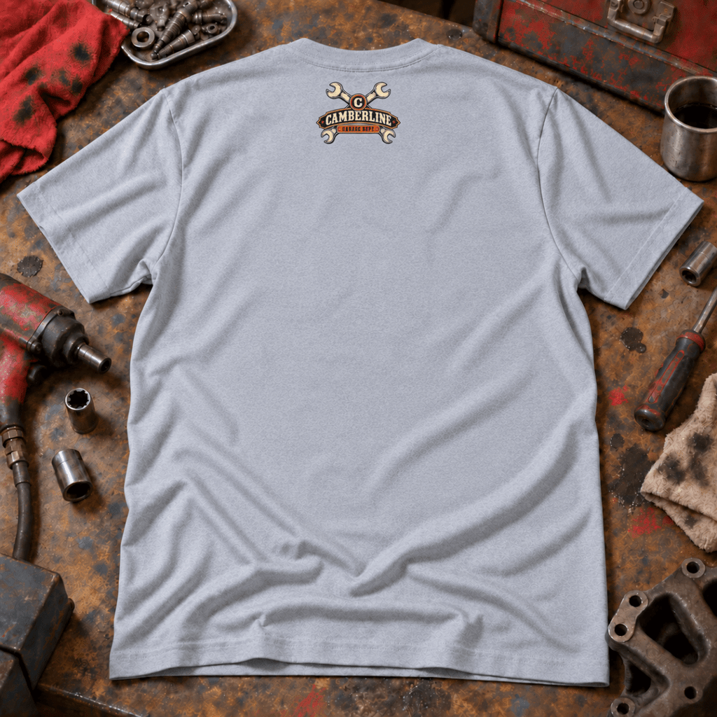 My Retirement Fund tool chest mechanic t-shirt in sport grey (heather grey), back garment view – car-ts-0809