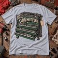 My Retirement Fund tool chest mechanic t-shirt in sport grey (heather grey), front workshop garment view – car-ts-0809