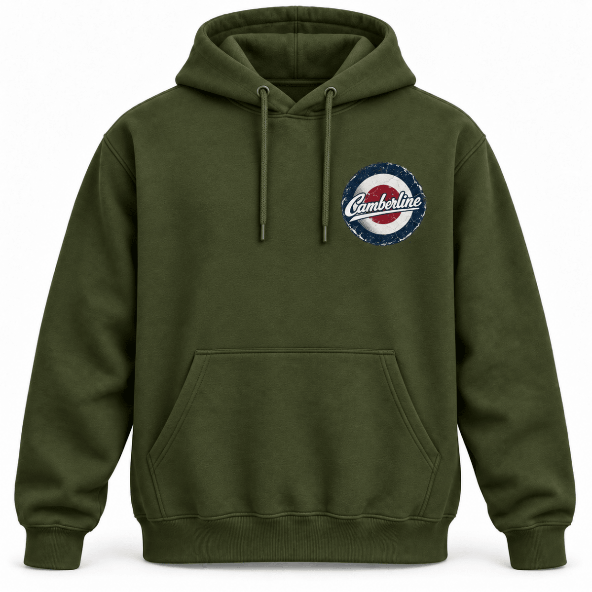 Lancaster Bomber Night Raid hoodie in Military Green, basic front product view