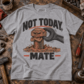 Not Today Mate stubborn bolt mechanic t-shirt in sport grey (heather grey), front garment view – car-ts-0800