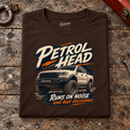 4x4 Off Road Graphic T-Shirt – Pickup Truck, folded front main hero on a worn automotive workbench – car-ts-0081