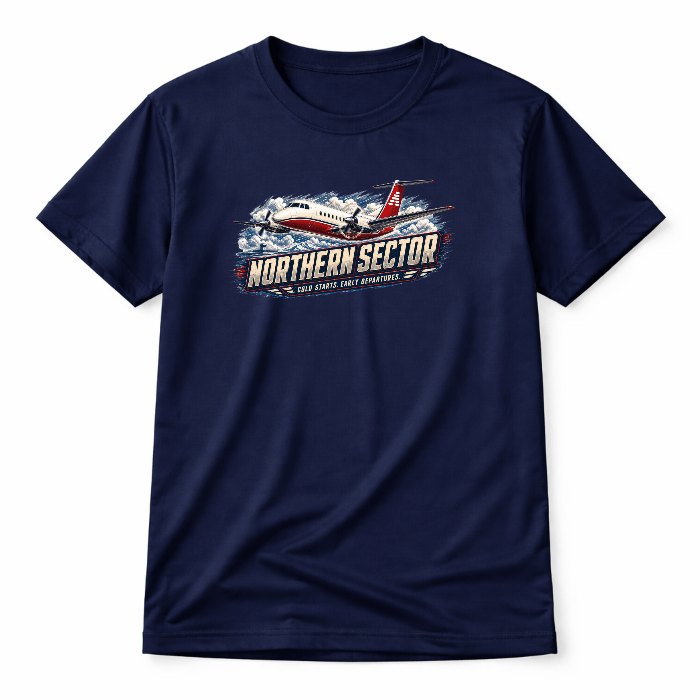 Northern Sector aviation graphic t-shirt navy - Camberline Clothing