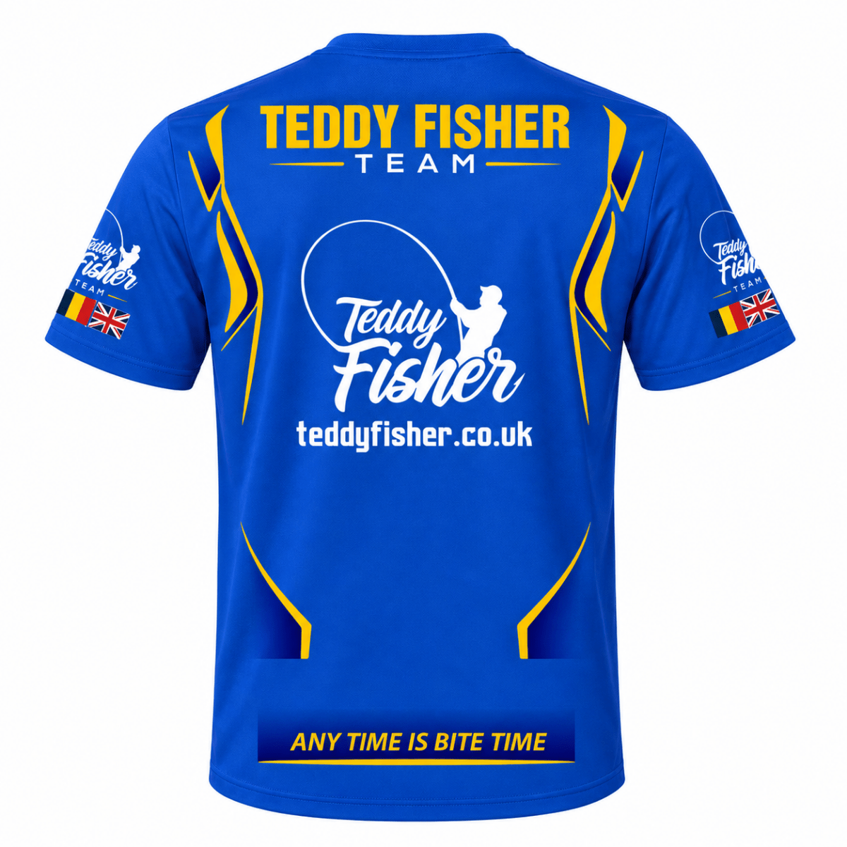 Royal blue Teddy Fisher Team performance T-shirt back product view – CLB-TFI-JC001-9999