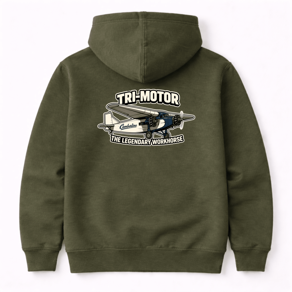Aviation Graphic Hoodie – Tri Motor Legendary Workhorse Vintage