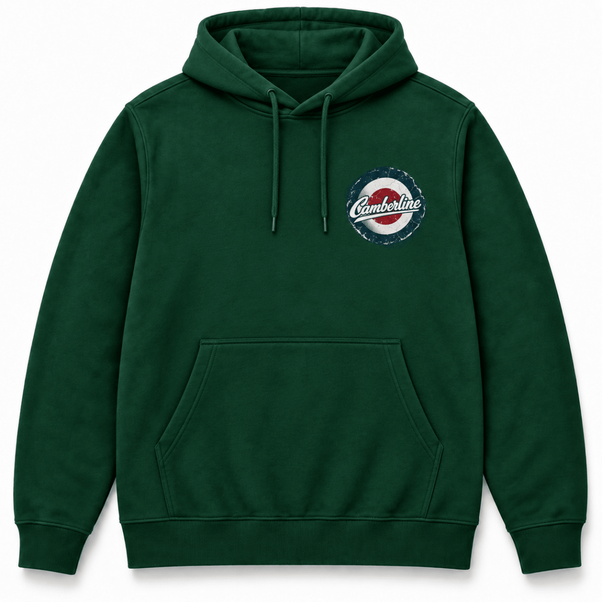 Turbofan Trijet Airliner hoodie in Bottle Green, basic front product view