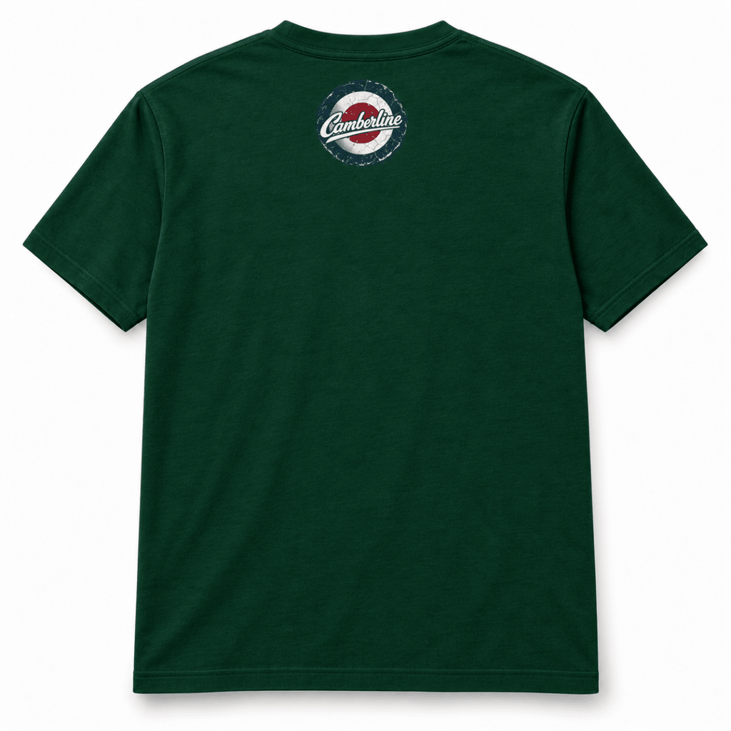 Turbofan Trijet Airliner t-shirt in Bottle Green, basic back product view